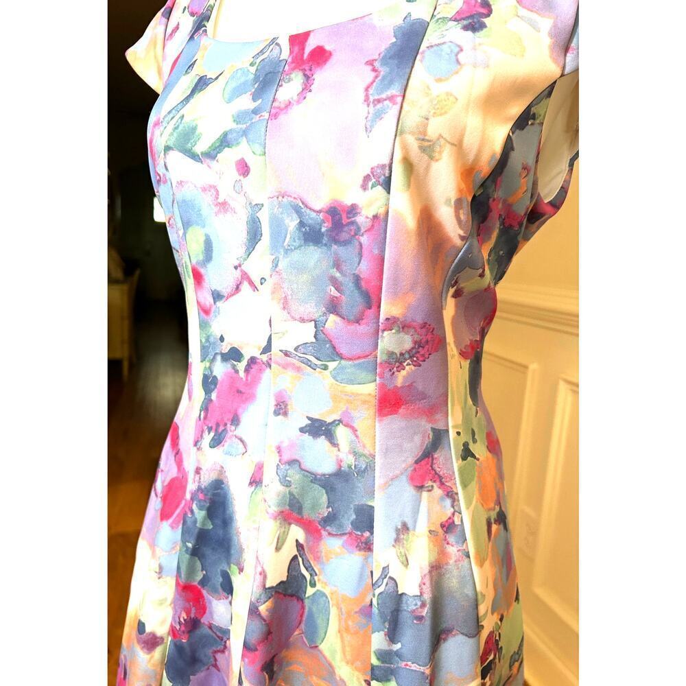Karl Lagerfeld Paris Pastel Fit & Flare Dress - Size 12 - Picture 3 of 6